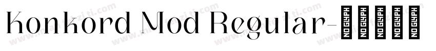 Konkord Mod Regular字体转换